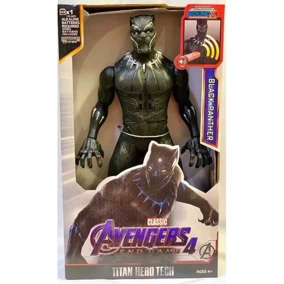 Boneco Vigadores Avengers Pantera Negra 30cm Articulado Foto 1