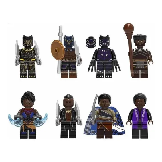 Bonecos Blocos De Montar Pantera Negra Filme Marvel Foto 1
