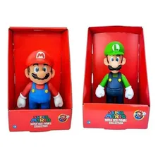 Bonecos Grandes Super Mario Bros E Luigi 25cm Coleção Kit Foto mini 1