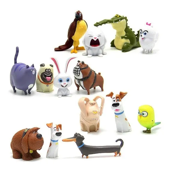 Bonecos Pets A Vida Secreta Dos Bichos - 14 Peças Foto 1