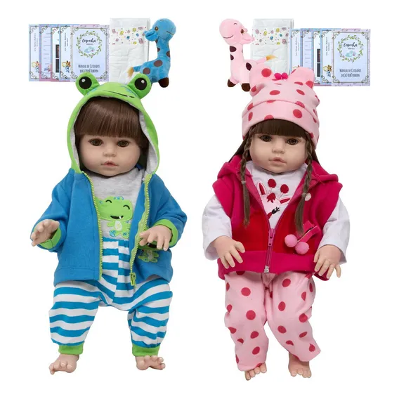 Bonecos reborn realistas gêmeos Cegonha Reborn Dolls Girafinha Foto 1