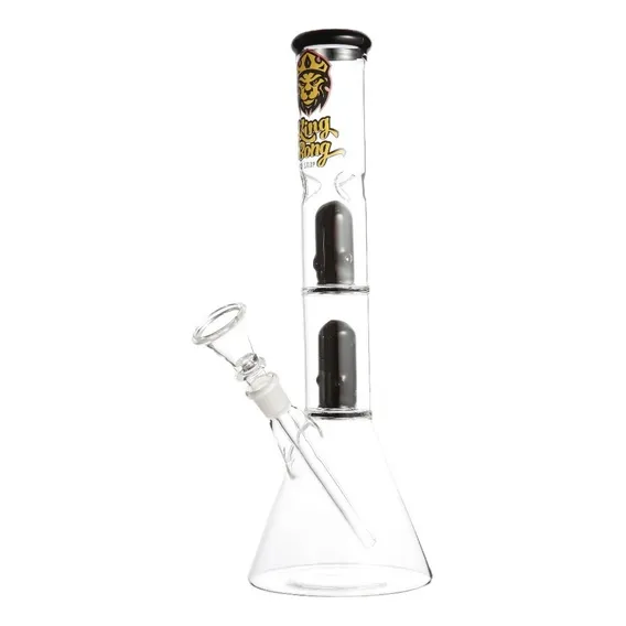 Bong De Vidro Percolator Double Dome King Bong Com Gelo Foto 1