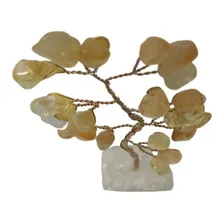 Bonsai Pedra Citrino Base Cristais 10cm - Prosperidade Foto mini  3