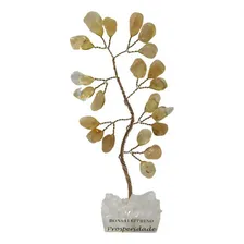 Bonsai Pedra Citrino Base Cristais 10cm - Prosperidade Foto  mini 1