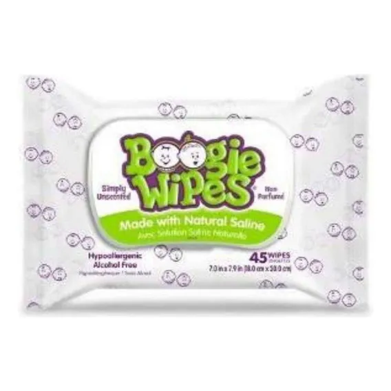 Boogie Wipes Lencinhos Umedecidos Para Nariz Neutro 45 Unid Foto 1