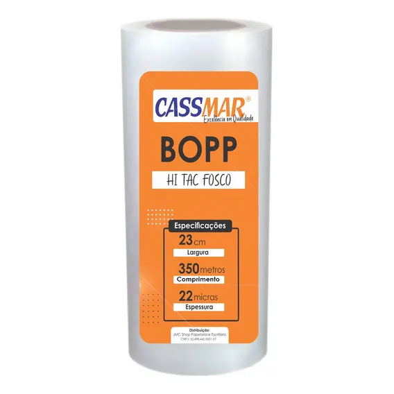 Bopp Hitac Fosco P/ Laminação Bobina Laser 230x350m Cassmar Foto 1