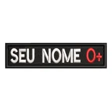 Bordado Tarjeta Sutache Nome Tipo Sanguíneo Motociclista Foto mini 1