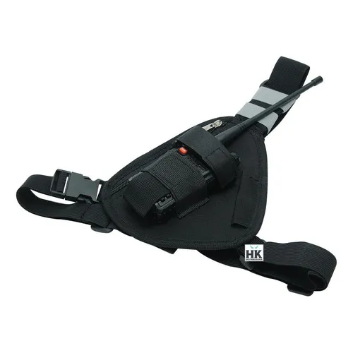 Bornal Colete De Peito Com Bolso Preto Para Walkie Talkie Foto 1