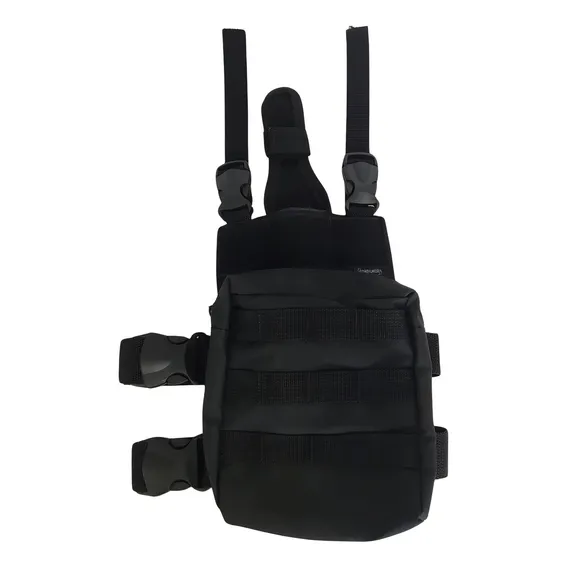 Bornal De Perna Tático Com Bainha Porta Faca Cor Preto Foto 1