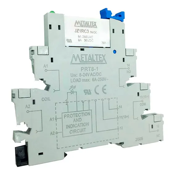 Borne Rele Metaltex Trilho Din Prz-1r-24 Base Prt8-1 6a Foto 1