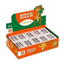 Borracha Escolar Branca Escolar NÂș40 Caixa C/40 Unidades Foto mini 1