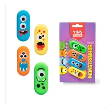 Borracha Escolar Kit Borracha Monstrinhos 4 Peças Foto mini 2