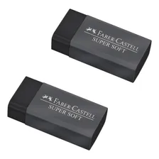 Borracha Faber Castell Preta Grande Supersoft Com Cinta Foto mini 1