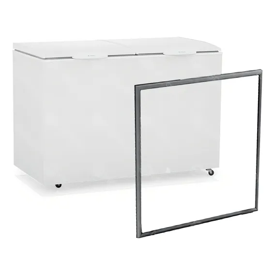 Borracha Freezer Horizontal Gelopar 410 Litros 60 X 63 Cm Cor Cinza Foto 1