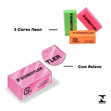 Borracha Kit C/3 Cores Neon 526f Staedtler Foto mini 3