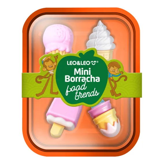 Borracha Mini Foods Marmitinha C/4 Borrachas Leo&leo Foto 1