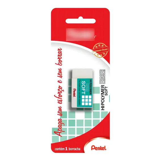 Borracha Pentel Técnica Hi-polymer Eraser Soft Profissional Foto 1