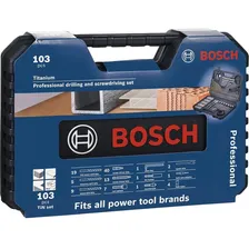 Bosch kit jogo maleta titanio 103 peças brocas pontas bits Foto mini 4