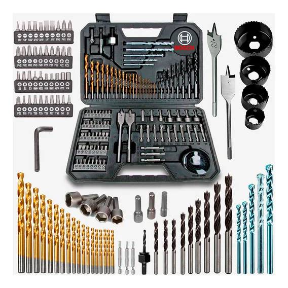 Bosch kit jogo maleta titanio 103 peças brocas pontas bits Foto 1
