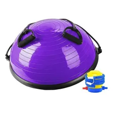 Bosu Meia Bola Com Elásticos Extensores E Bomba De Ar Bravus Foto  mini 1