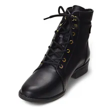 Bota Coturno Feminino Cano Curto Salto Bloco Baixo Modare Foto mini 3