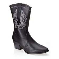 Bota Country Feminina Cano Médio Bico Fino Bebecê Foto  mini 1