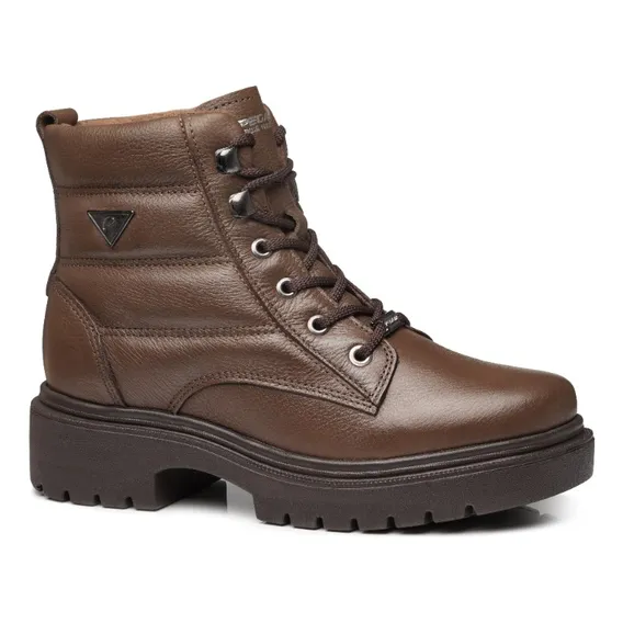 Bota Feminina Coturno Couro Pegada Foto 1