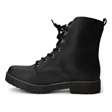 Bota Feminina Coturno Tratorado Preta Anacapri Foto  mini 1