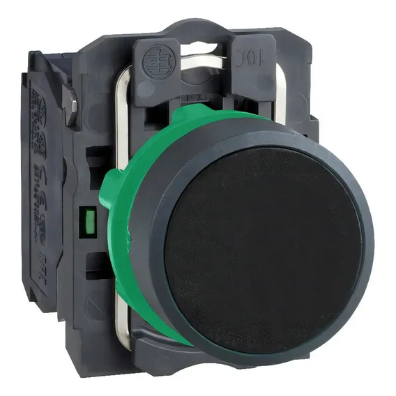 Botao 22mm Plastico Normal A Impulsao 1na Preto Foto 1