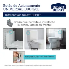 Botão De Acionamento Caixa Acoplada Dual Flush Foto mini  2