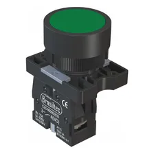 Botao De Impulso Plastico Verde 22mm 1na Foto  mini 1