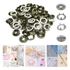 Botão De Pressão Metal Roupa Bebê Tam 35 200 Pçs Cor Branco Foto  mini 1