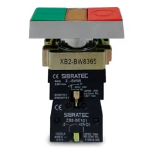Botão Duplo Interruptor Iluminado Luz De Led 220v Xb2-bw8365 Foto  mini 1