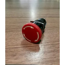 Botão Emergência 16mm Com Trava Vermelho 2 Rev P16 Segurança Foto mini  2