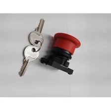 Botao Emergencia 22mm Vm Com Chave P20bcr-r-1b Metaltex Foto mini 3