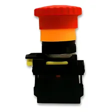 Botão Interruptor Emergência Máquina Cogumelo C/ Trava 7,5cm Foto mini  2