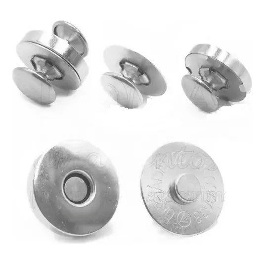 Botao Magnetico Rebite 18mm C/100 Niquel Foto 1
