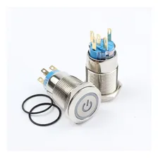 Botão On/off 220v Trava Interruptor / Chave Led Liga Desliga Cor Branco Foto  mini 1