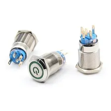Botão On Off Liga Desliga 19mm Led 12v 24v (kit 10 Peças) Cor Verde Foto mini  3