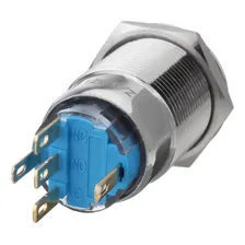 Botão On Off Liga Desliga 19mm Led 12v 24v (kit 10 Peças) Cor Verde Foto mini 4