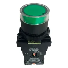 Botao Pulsador Iluminado P20igr-g-1c Verde 220v Metaltex Foto mini 1