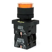 Botao Pulsador P20ifr-y-1c Amarelo 220v Na+nf Metaltex Foto mini 1