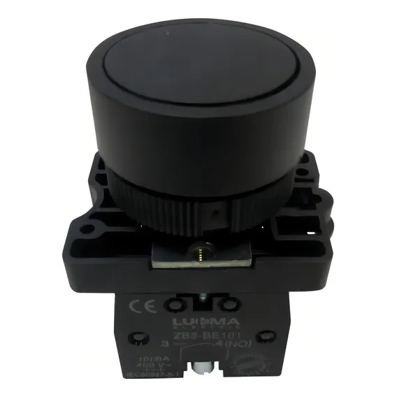 Botao Pulsante 22mm Preto 1na Foto 1