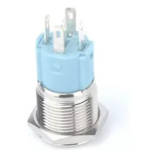 Botão Push Button Pulso Start Led 12/24v (kit 10 Peças) Cor Branco Foto mini 4