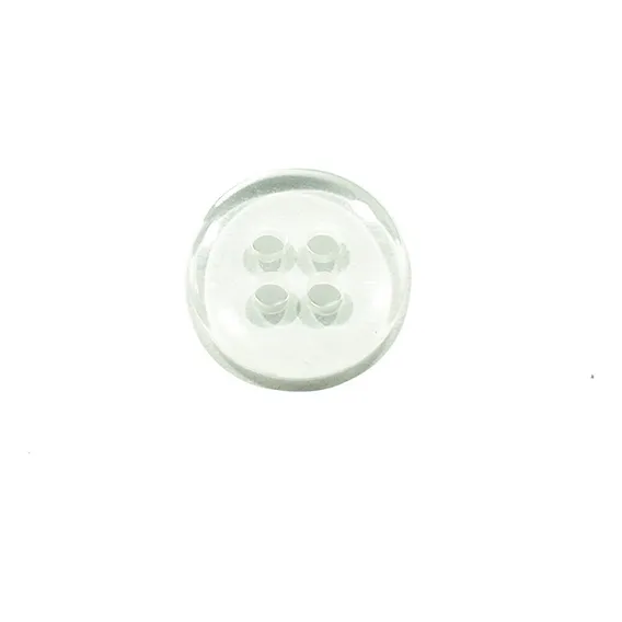 Botão Transparente Camisaria 10mm 4 Furos Foto 1