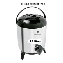 Botijão Garrafão Térmico Quente/frio Aço Inox 7,7lt Hercules Foto mini 4