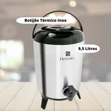 Botijão Inox Térmico 9,5lts Hercules Café Suco Água 12x S/ju Cor Cinza/Preto Foto mini 2