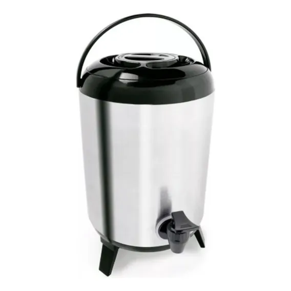 Botijão Inox Térmico 9,5lts Hercules Café Suco Água 12x S/ju Cor Cinza/Preto Foto 1