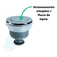 Botão Acionamento Caixa Acoplada Superior Cromado Foto mini 2