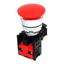 Botão Cogumelo Vermelho 22mm Tn2bmr-1b 1nf Ip65 - Metaltex Foto mini 1